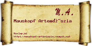 Mauskopf Artemíszia névjegykártya